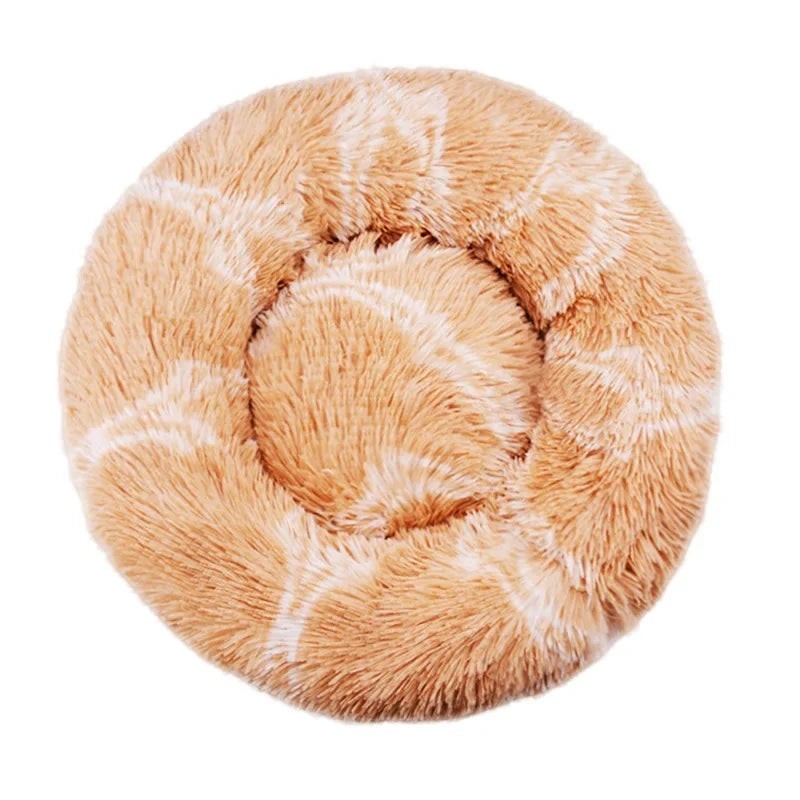 Lit Rond Moelleux pour Chien & Chat – Peluche Douce, 6 Tailles & 20 Couleurs