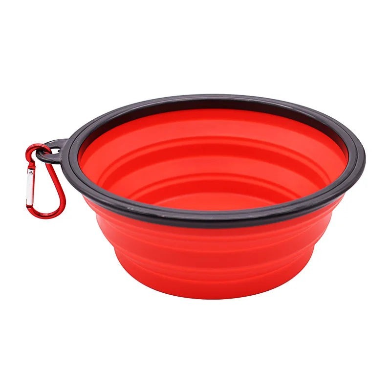 Gamelle Portable Pliante en Silicone – 2 en 1 Eau & Nourriture, Voyage
