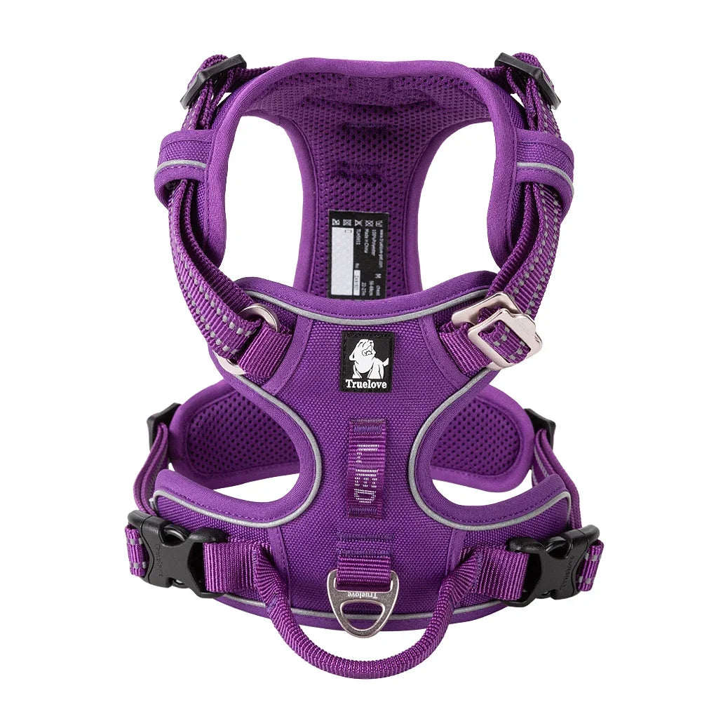 Harnais Anti-Traction TRUE LOVE – Nylon Réfléchissant, Confortable & Ajustable