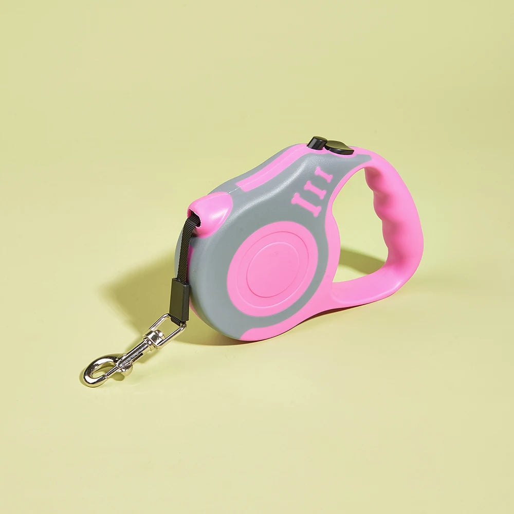 Laisse Rétractable Automatique pour Chien – Nylon Solide, 3m ou 5m