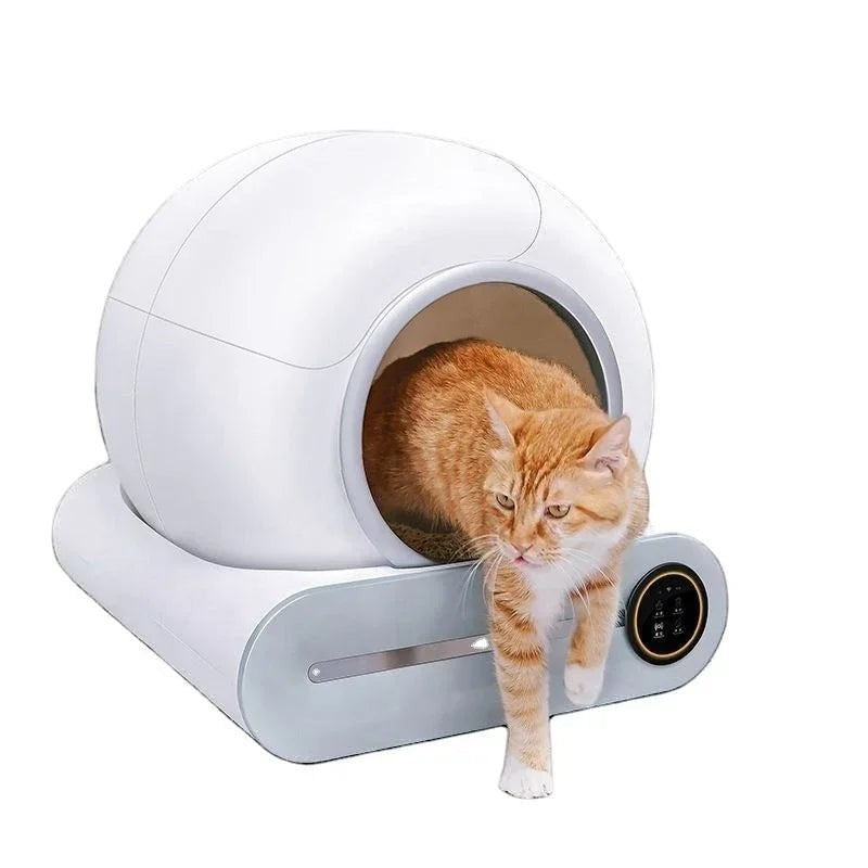 Litière Automatique Connectée pour Chat — Semi-Fermée