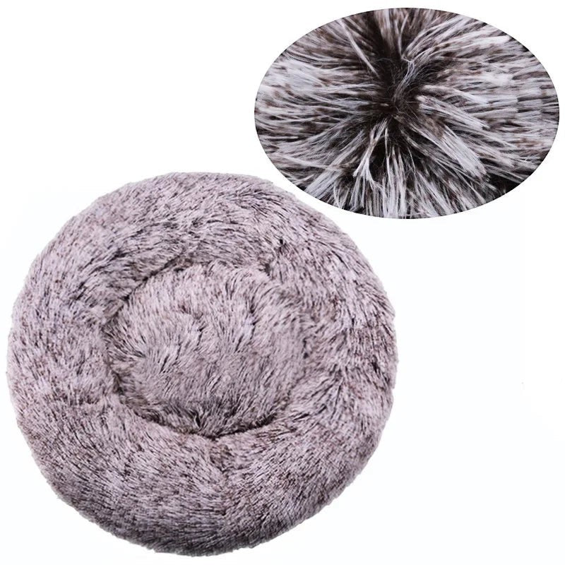 Lit Rond Moelleux pour Chien & Chat – Peluche Douce, 6 Tailles & 20 Couleurs