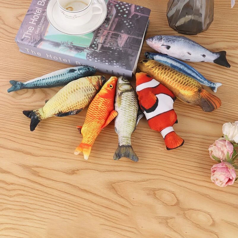 Jouet Poisson en Peluche pour Chat — Simulation Réaliste
