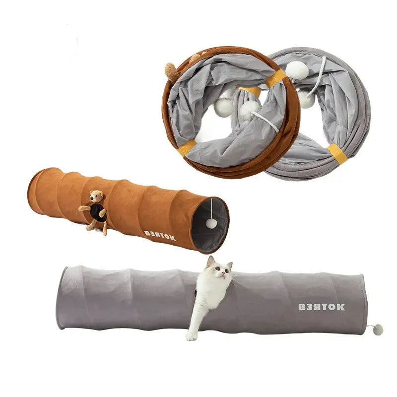 Tunnel de Jeu pour Chat — Tube Portable Pliable