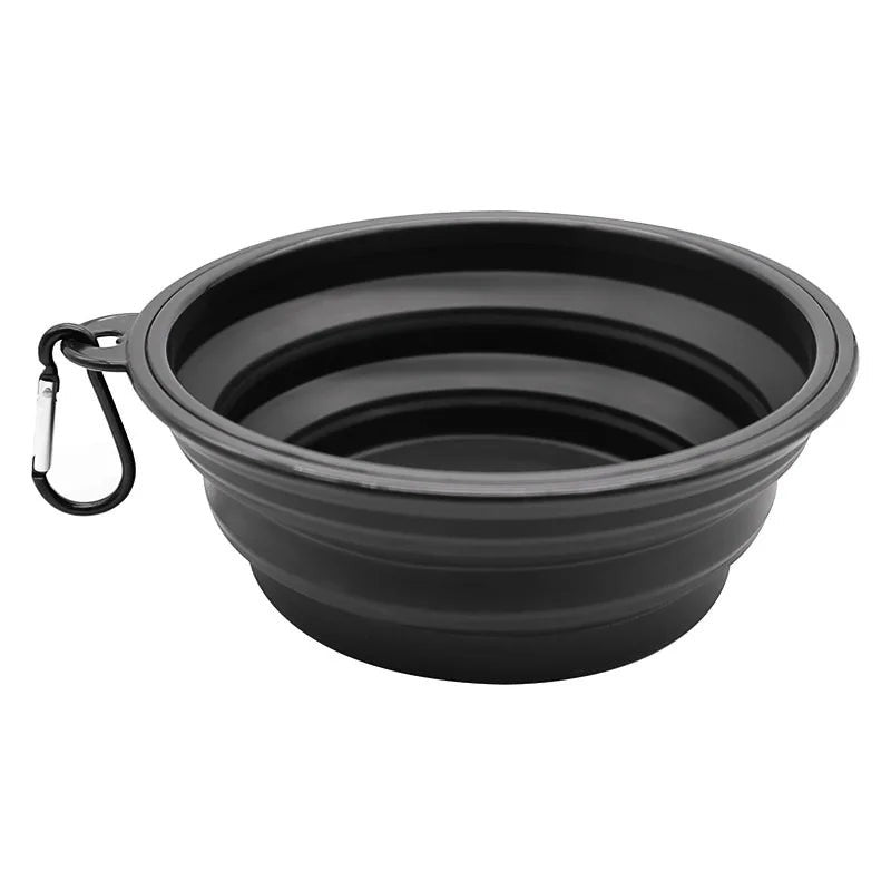 Gamelle Portable Pliante en Silicone – 2 en 1 Eau & Nourriture, Voyage