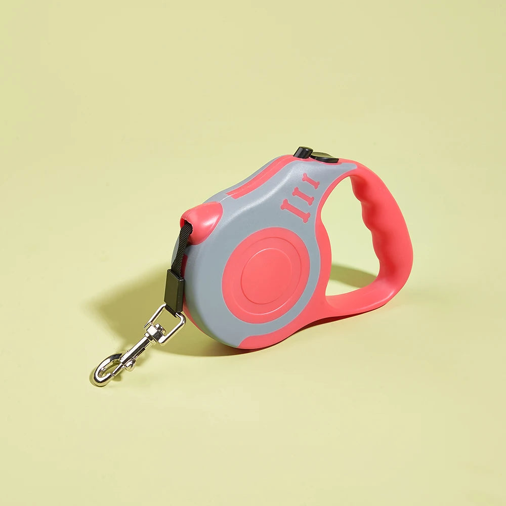 Laisse Rétractable Automatique pour Chien – Nylon Solide, 3m ou 5m