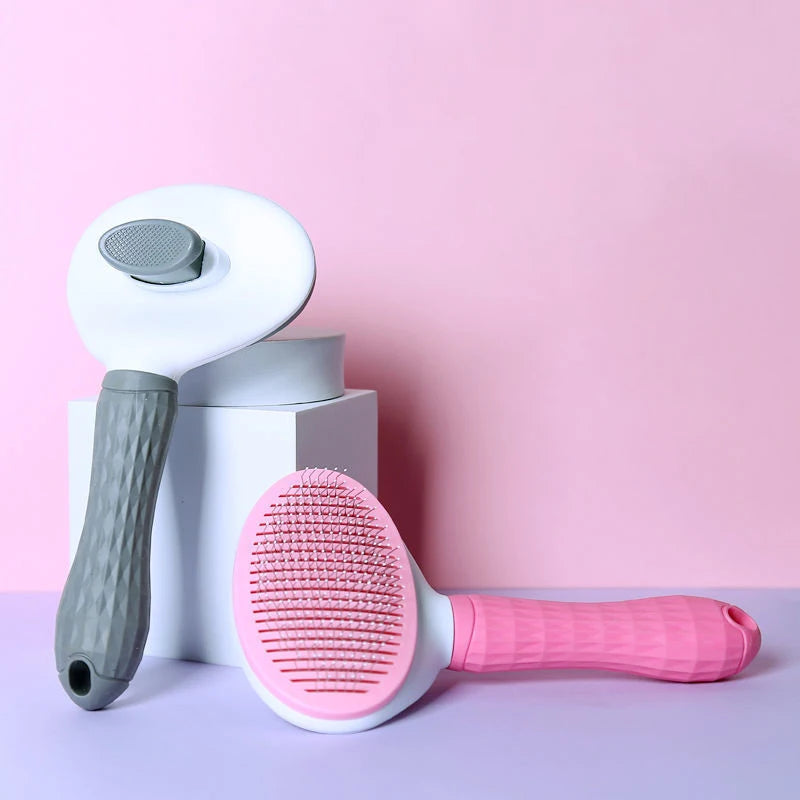 Brosse Autonettoyante pour Chat & Chien — Peigne Inox Professionnel