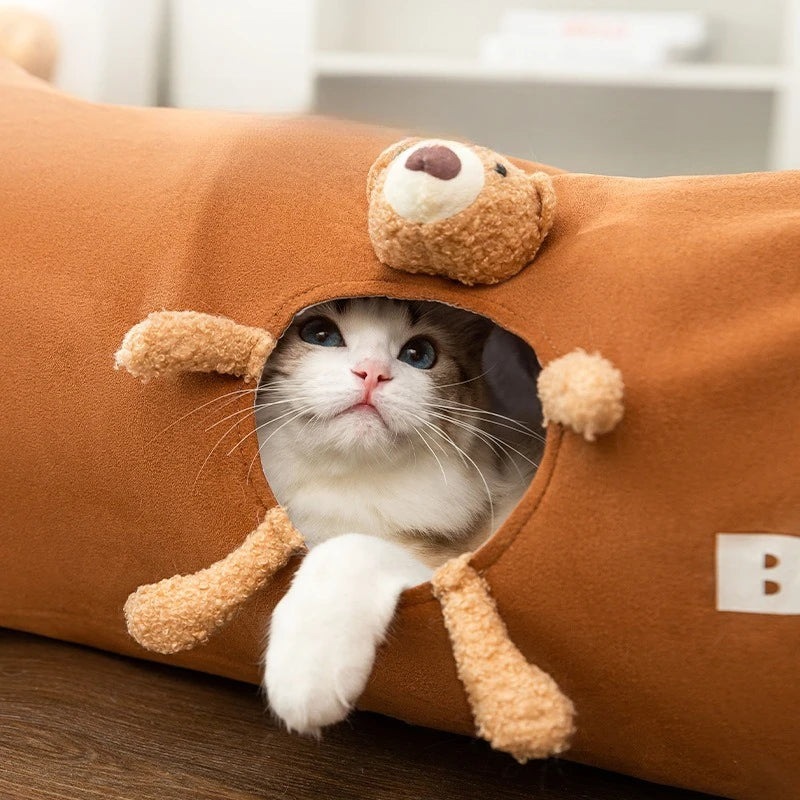 Tunnel de Jeu pour Chat — Tube Portable Pliable