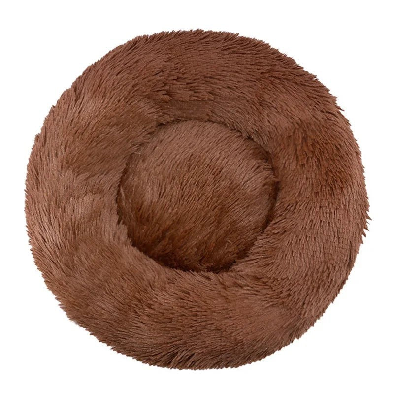 Lit Rond Moelleux pour Chien & Chat – Peluche Douce, 6 Tailles & 20 Couleurs