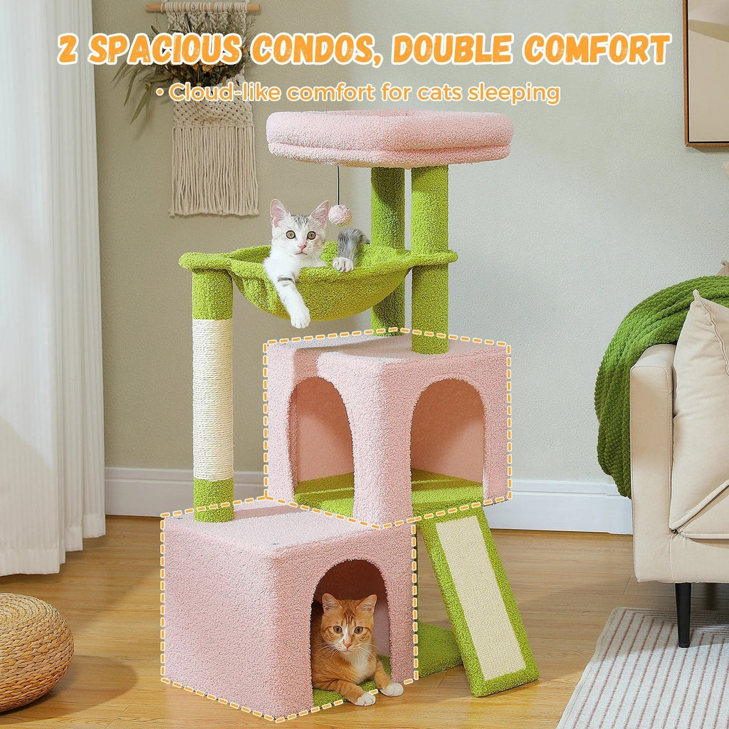 Arbre à Chat Multi-Niveaux avec Condos & Griffoir Sisal