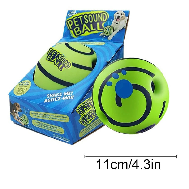 Balle Rigolote Wobble Wag pour Chien – Sons Amusants, Sans Batterie