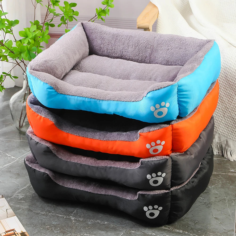 Canapé Lit Carré pour Grand Chien – Coussin Lavable, Chaud & Confortable