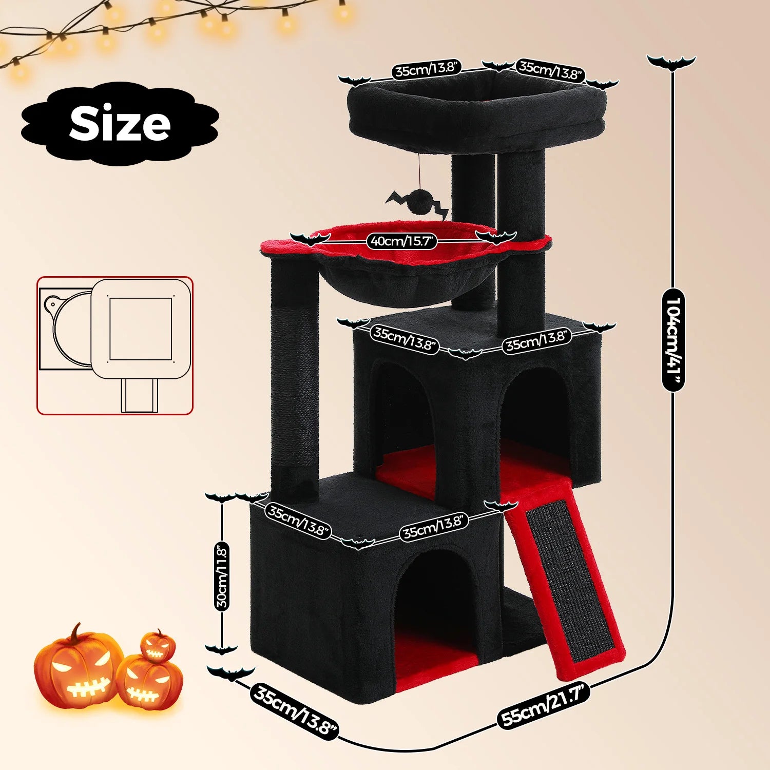 Arbre à Chat Multi-Niveaux avec Condos & Griffoir Sisal
