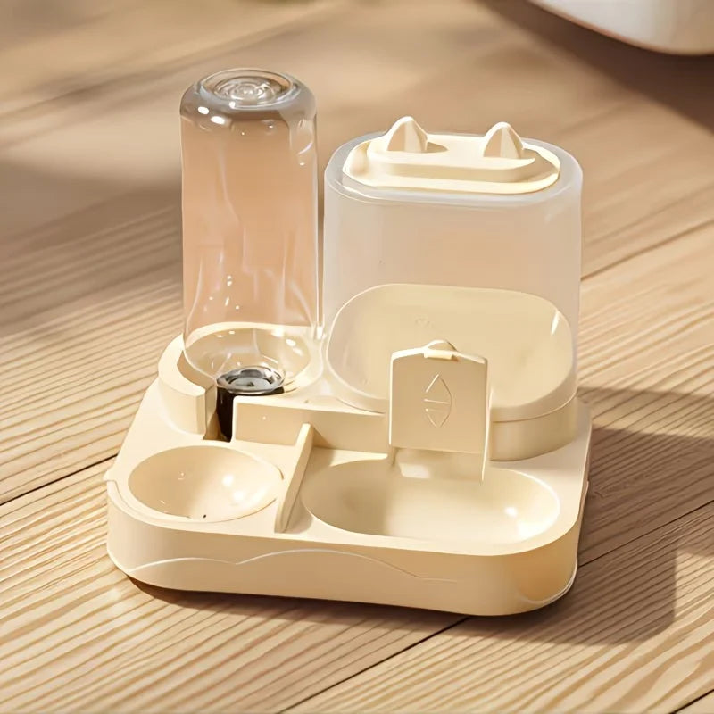 Distributeur Eau & Nourriture 2 en 1 pour Chat & Chien