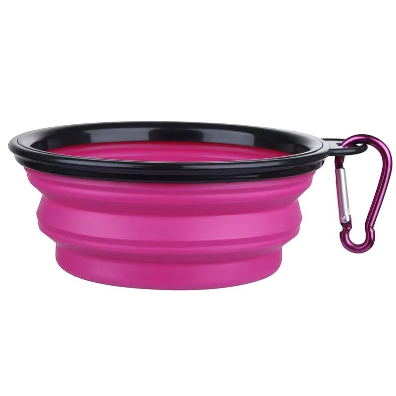 Gamelle Portable Pliante en Silicone – 2 en 1 Eau & Nourriture, Voyage