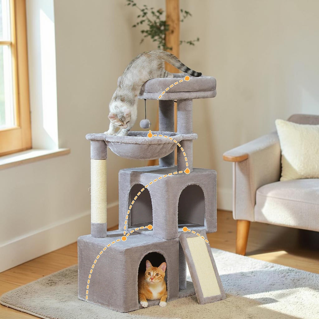 Arbre à Chat Multi-Niveaux avec Condos & Griffoir Sisal