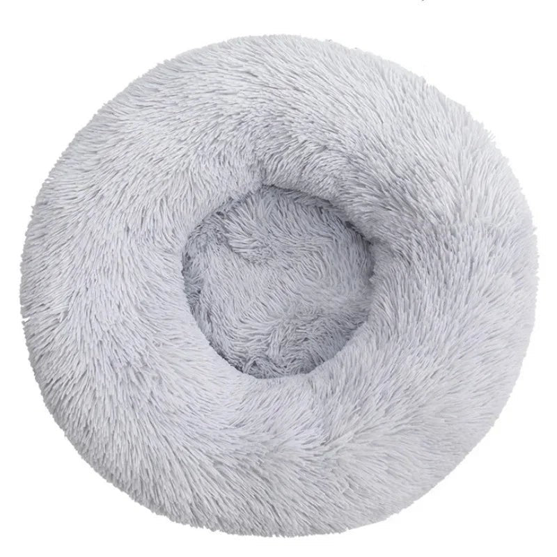 Lit Rond Moelleux pour Chien & Chat – Peluche Douce, 6 Tailles & 20 Couleurs