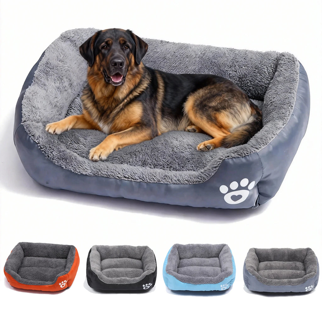 Canapé Lit Carré pour Grand Chien – Coussin Lavable, Chaud & Confortable
