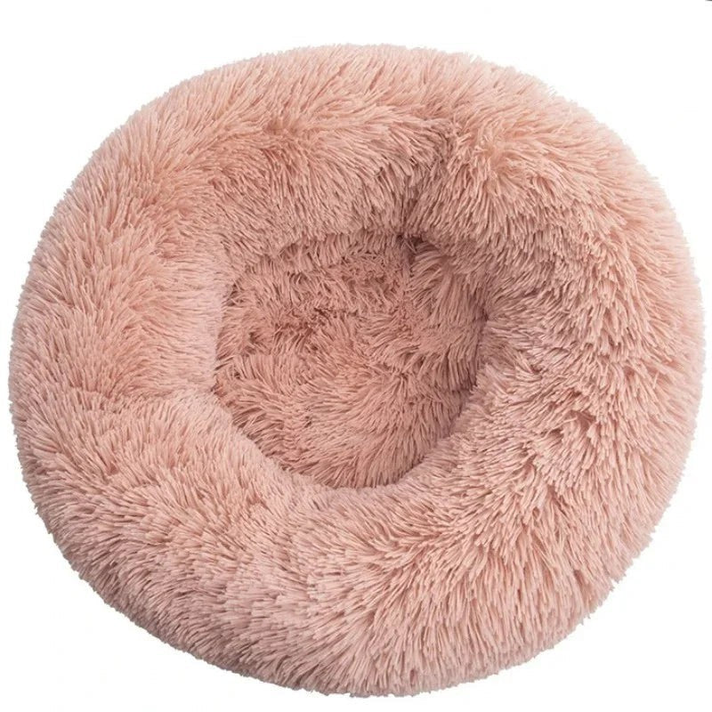 Lit Rond Moelleux pour Chien & Chat – Peluche Douce, 6 Tailles & 20 Couleurs