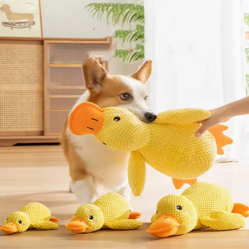 Jouet Canard en Peluche pour Chien – Anti-Ennui, Interactif & Rigolo