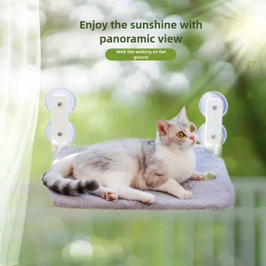 Hamac Fenêtre pour Chat — Fixation Ventouse Sans Montage