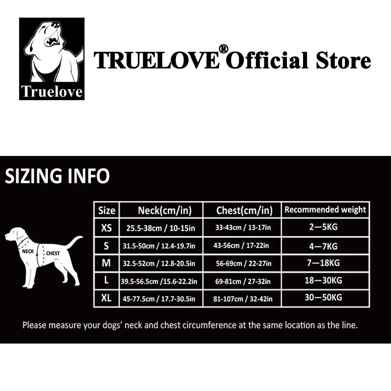 Harnais Anti-Traction TRUE LOVE – Nylon Réfléchissant, Confortable & Ajustable