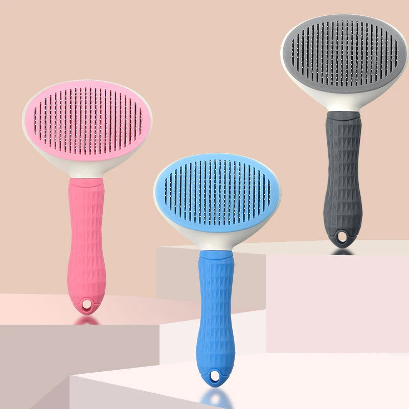Brosse Autonettoyante pour Chat & Chien — Peigne Inox Professionnel