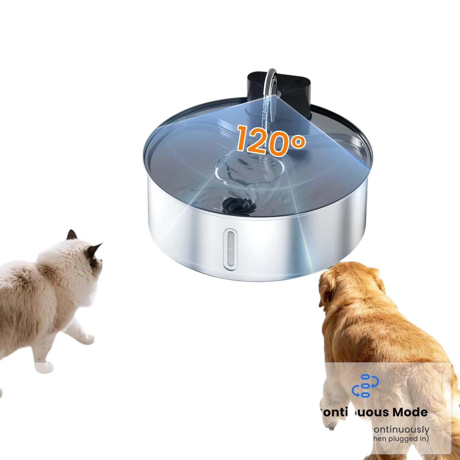 Fontaine à Eau pour Chat & Chien — Inox 12L avec Détecteur de Mouvement