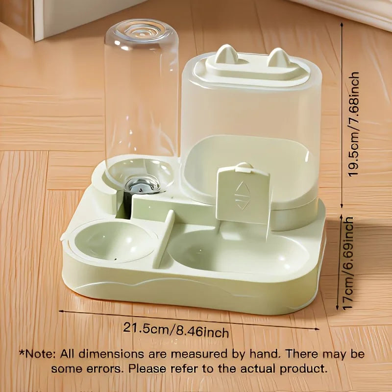 Distributeur Eau & Nourriture 2 en 1 pour Chat & Chien