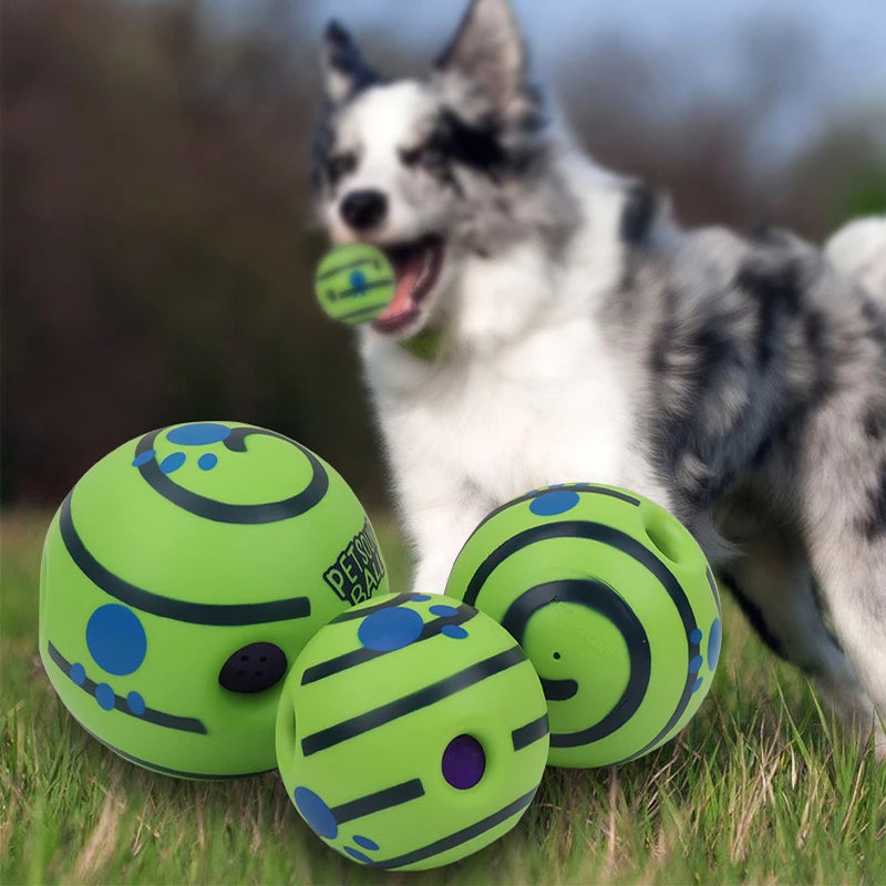 Balle Rigolote Wobble Wag pour Chien – Sons Amusants, Sans Batterie