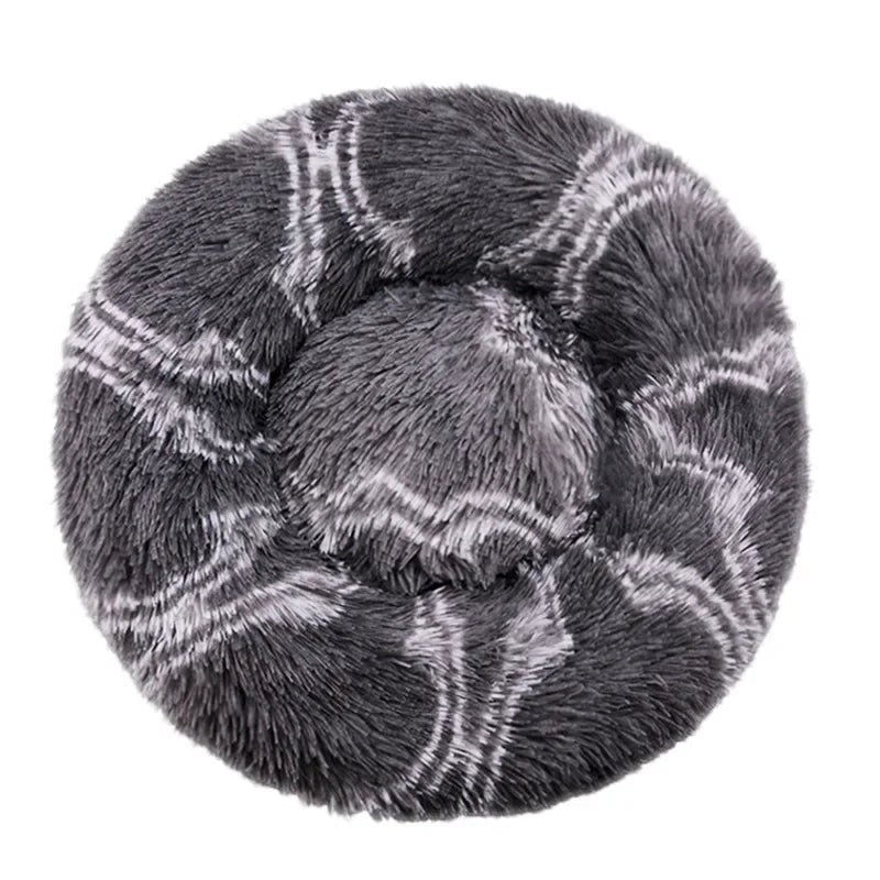 Lit Rond Moelleux pour Chien & Chat – Peluche Douce, 6 Tailles & 20 Couleurs