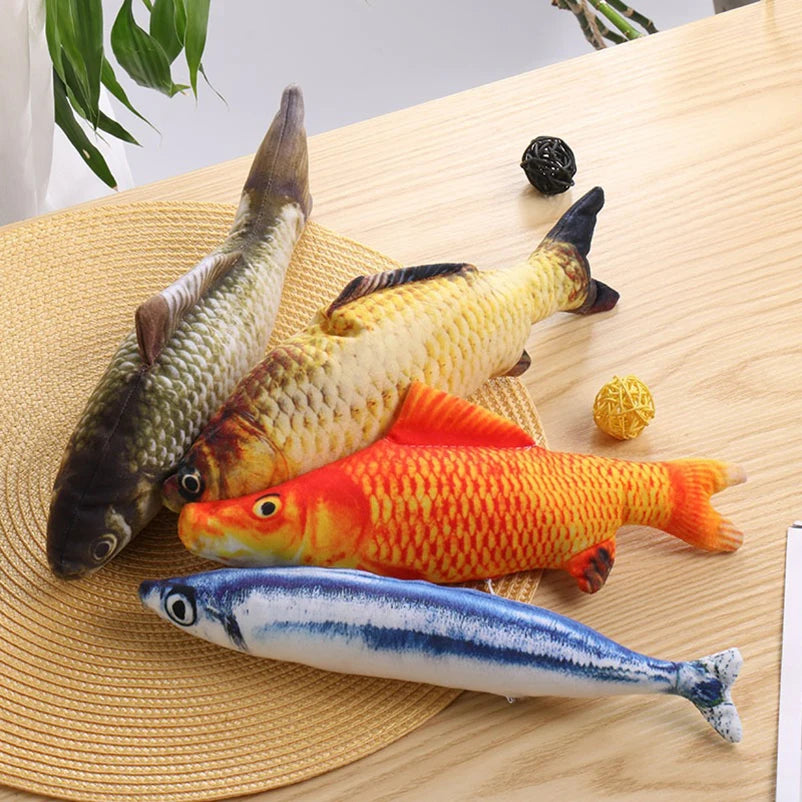 Jouet Poisson en Peluche pour Chat — Simulation Réaliste