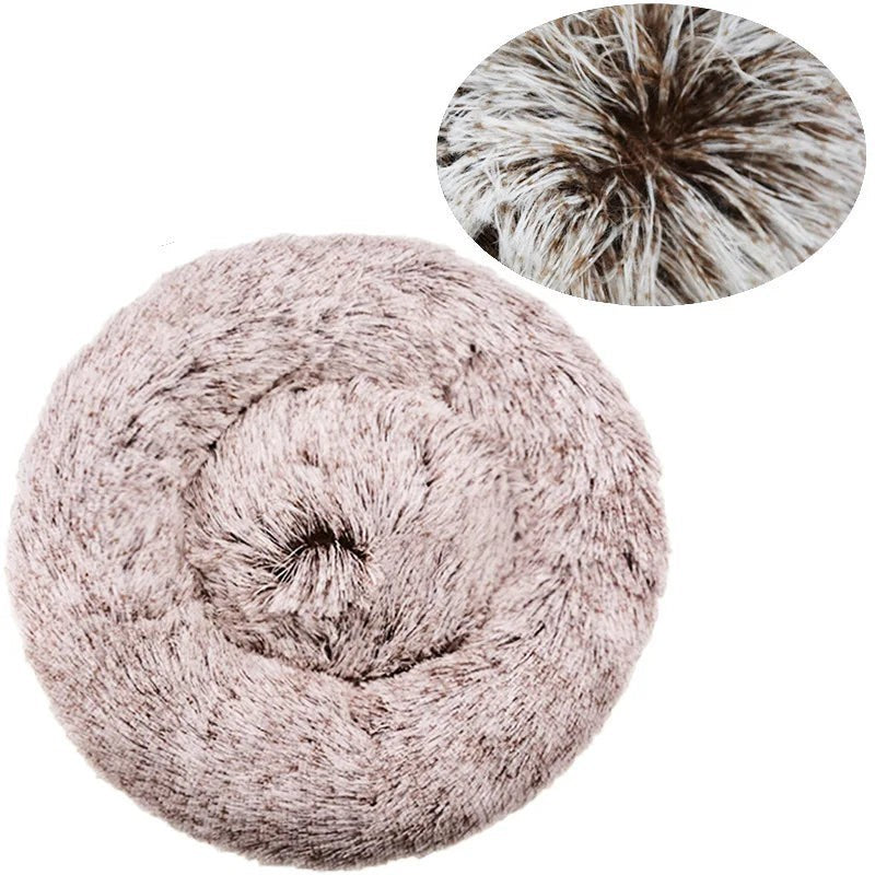 Lit Rond Moelleux pour Chien & Chat – Peluche Douce, 6 Tailles & 20 Couleurs