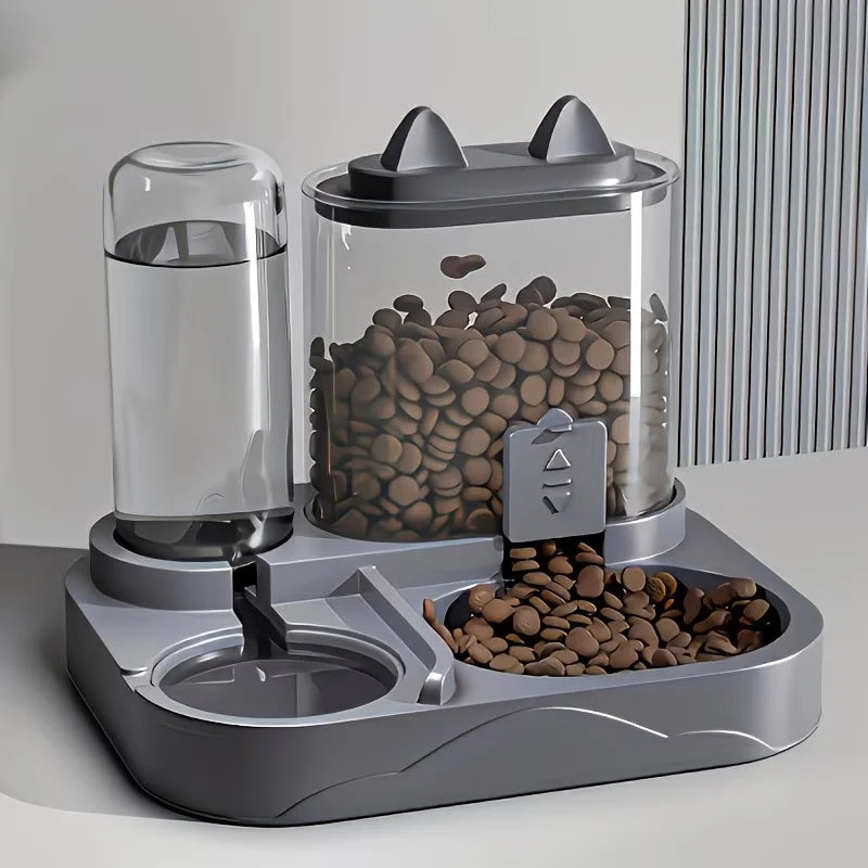 Distributeur Eau & Nourriture 2 en 1 pour Chat & Chien