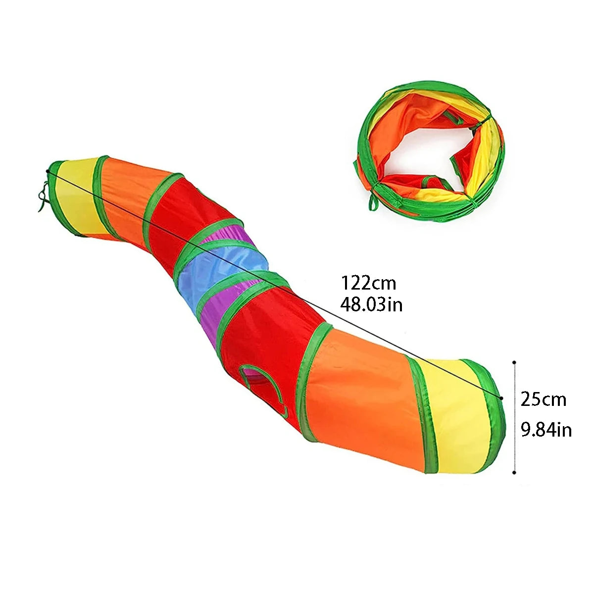 Tunnel Arc-en-Ciel pour Chat — Jeu Interactif Pliable