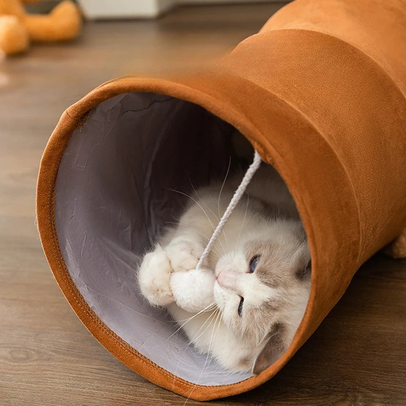 Tunnel de Jeu pour Chat — Tube Portable Pliable