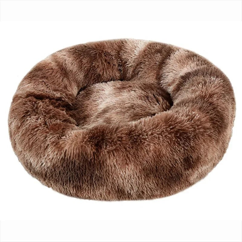 Lit Rond Moelleux pour Chien & Chat – Peluche Douce, 6 Tailles & 20 Couleurs