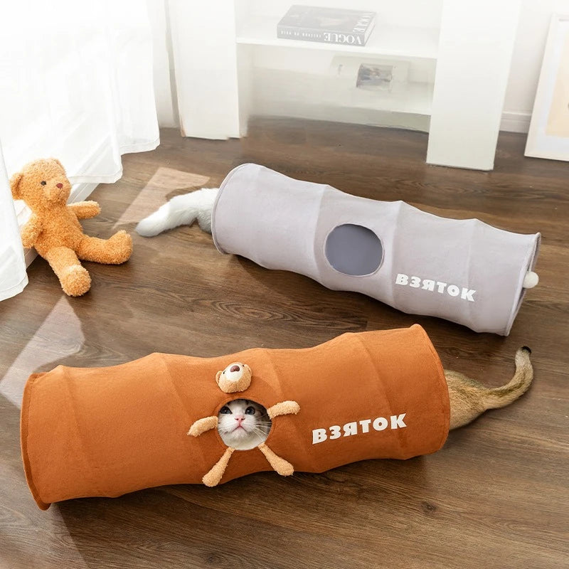Tunnel de Jeu pour Chat — Tube Portable Pliable