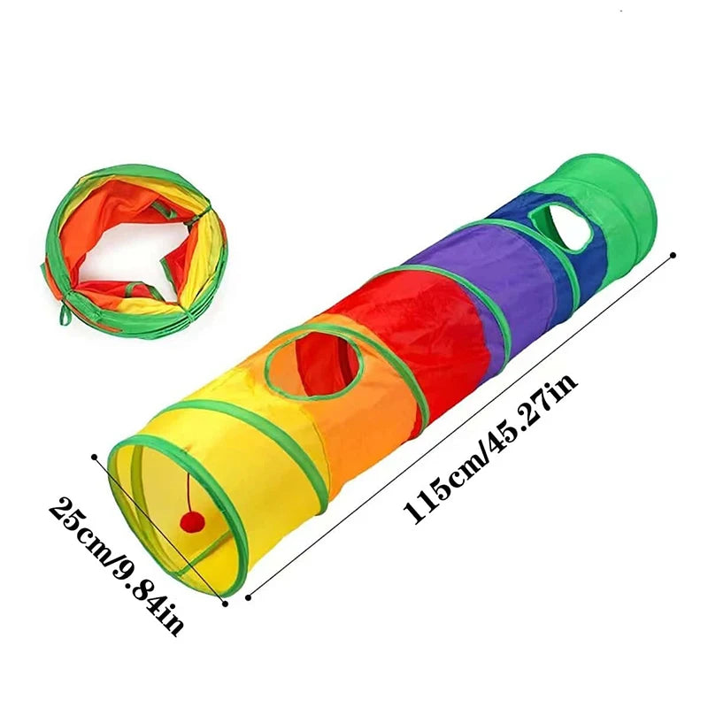 Tunnel Arc-en-Ciel pour Chat — Jeu Interactif Pliable
