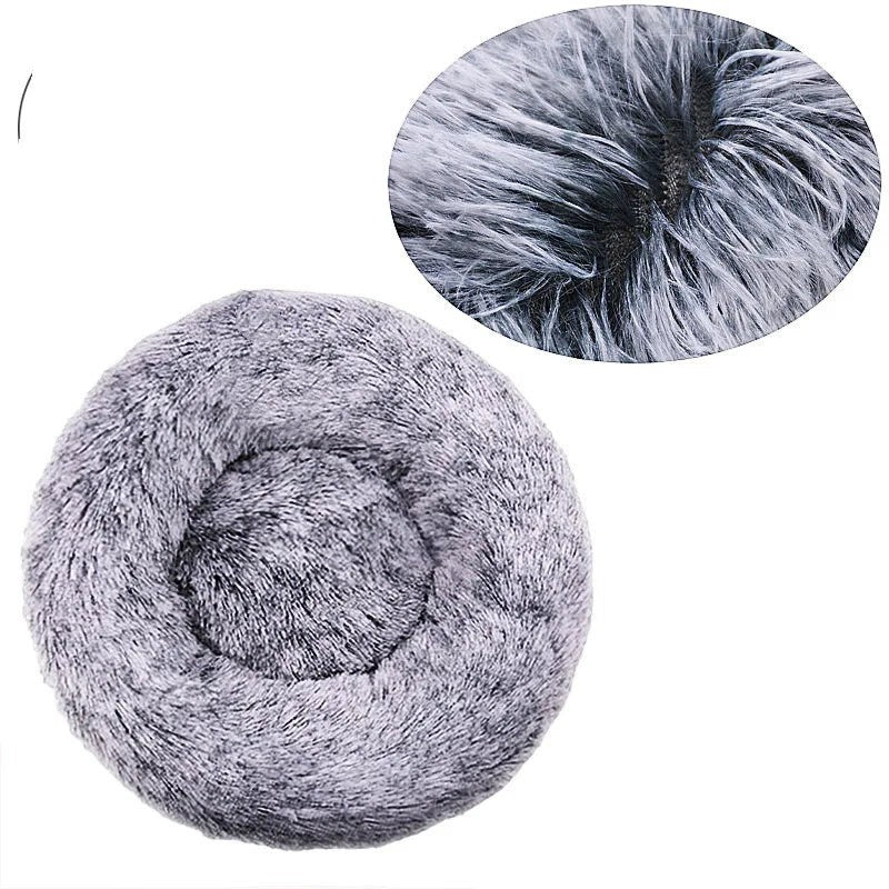 Lit Rond Moelleux pour Chien & Chat – Peluche Douce, 6 Tailles & 20 Couleurs