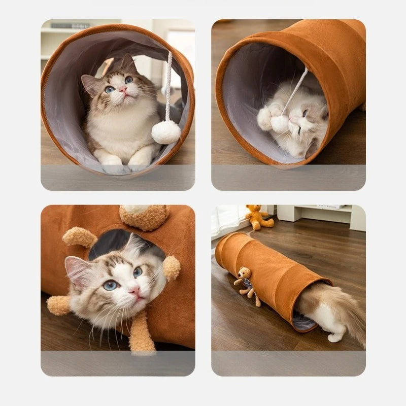 Tunnel de Jeu pour Chat — Tube Portable Pliable