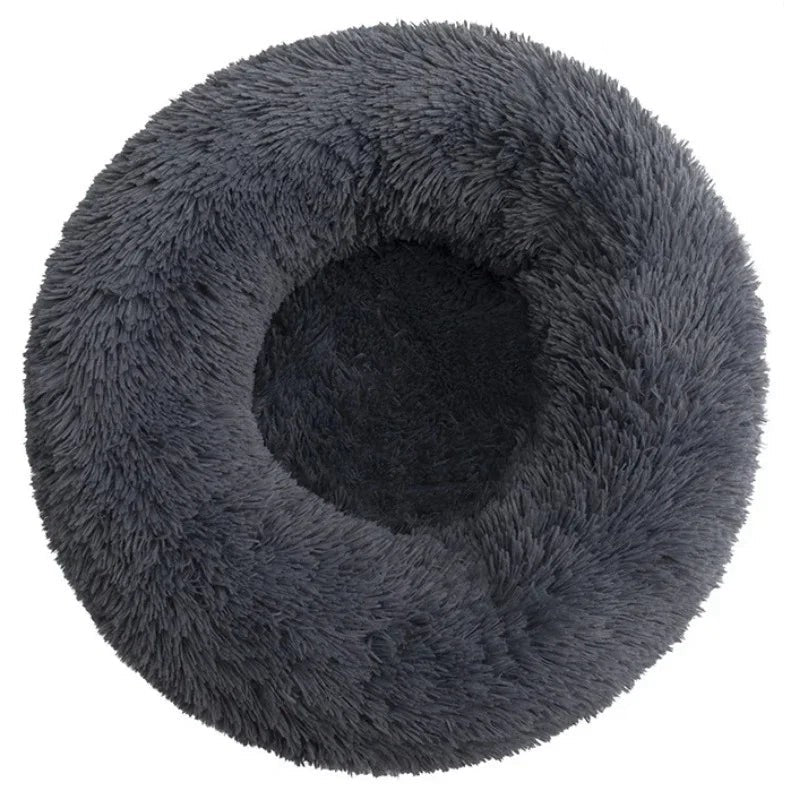 Lit Rond Moelleux pour Chien & Chat – Peluche Douce, 6 Tailles & 20 Couleurs